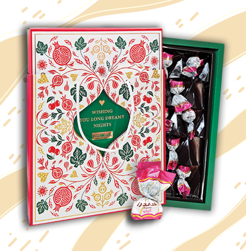 شکلات کادوئی طرح یلدا